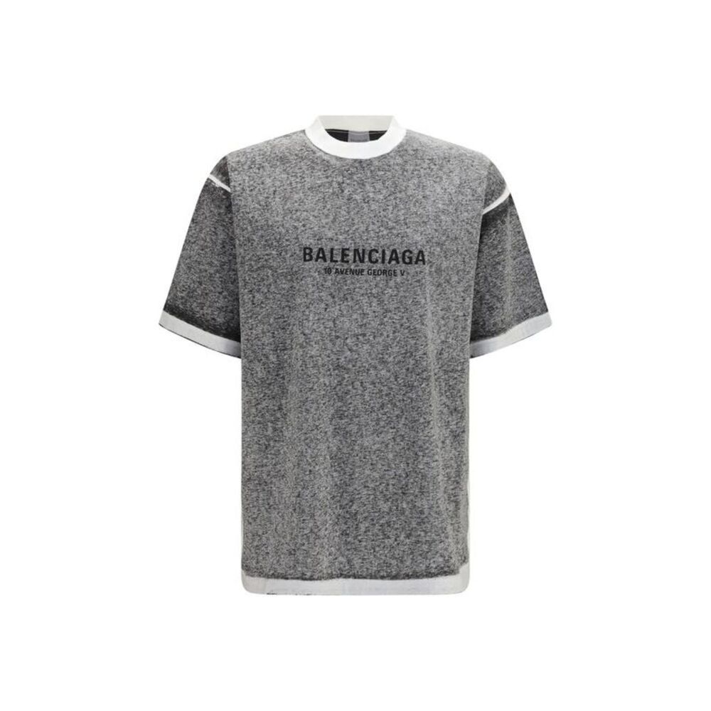 Balenciaga Gray Cotton Men's T-Shirt